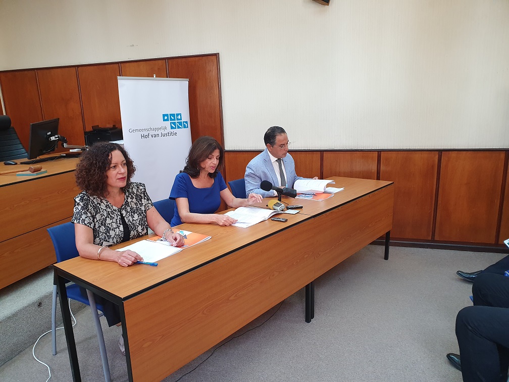 v.l.n.r.: Coryse Barendrecht (directeur bedrijfsvoering), Eunice Saleh (president), Mauritsz de Kort (vicepresident Bonaire en Cura�ao)
